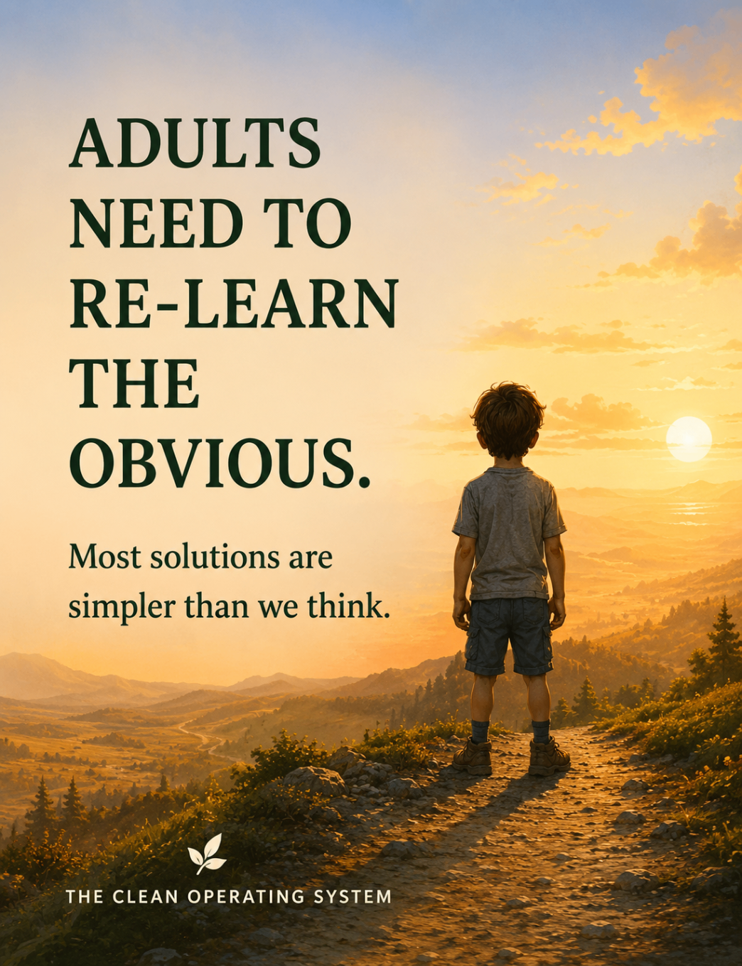 Adults need to re-learn the obvious.