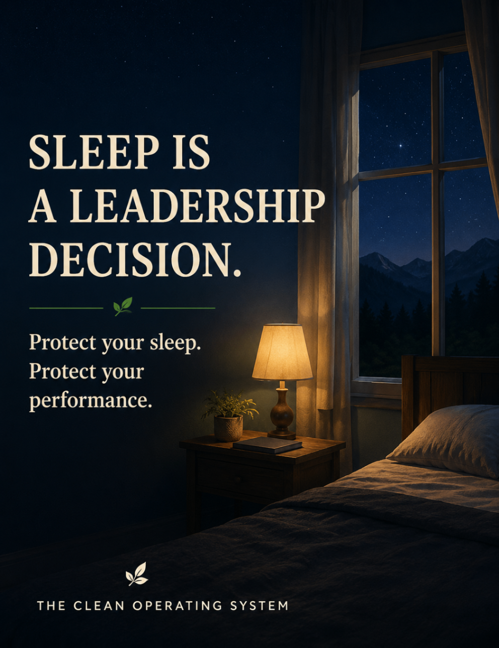 Sleep is a leadership decision.