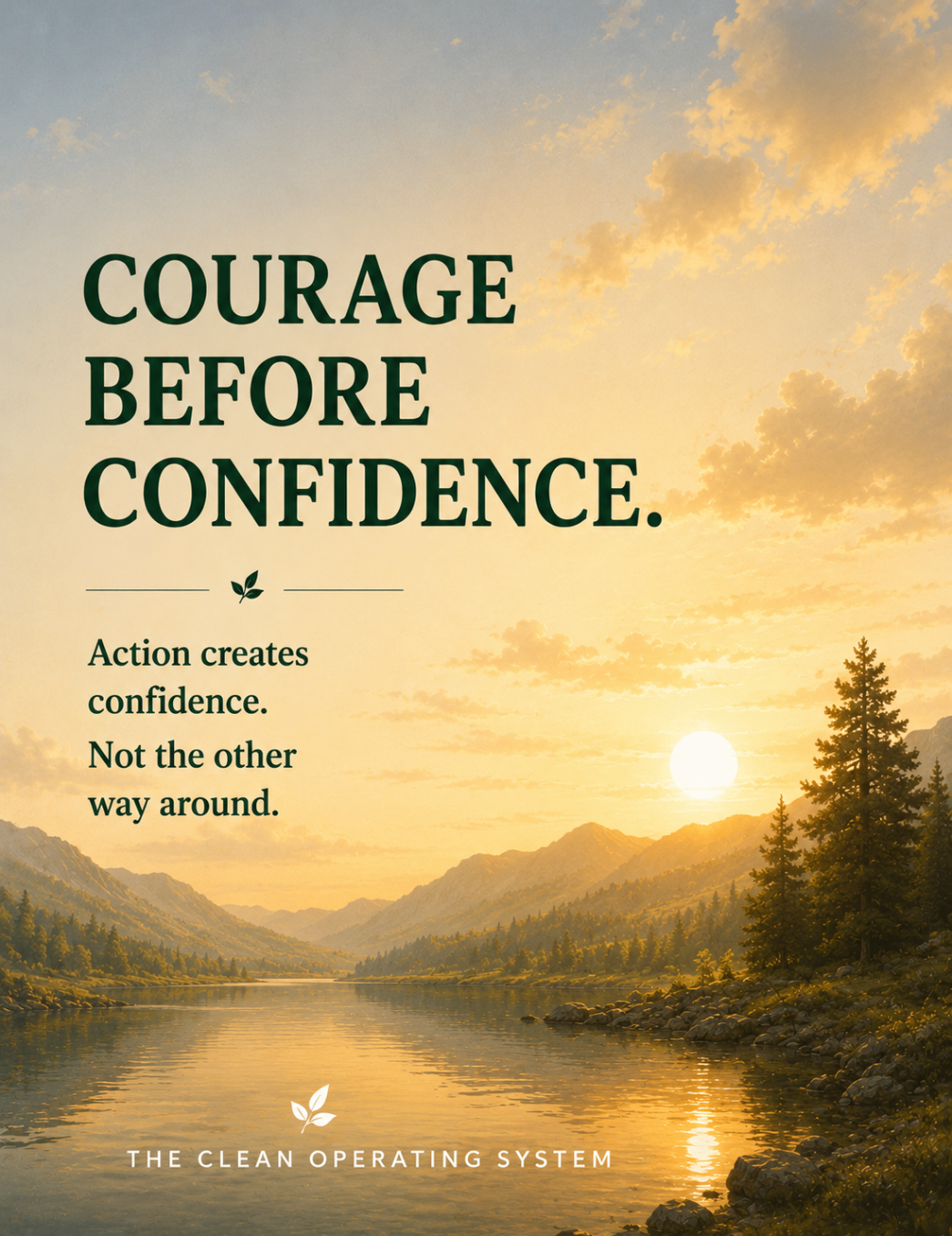 Courage before confidence.