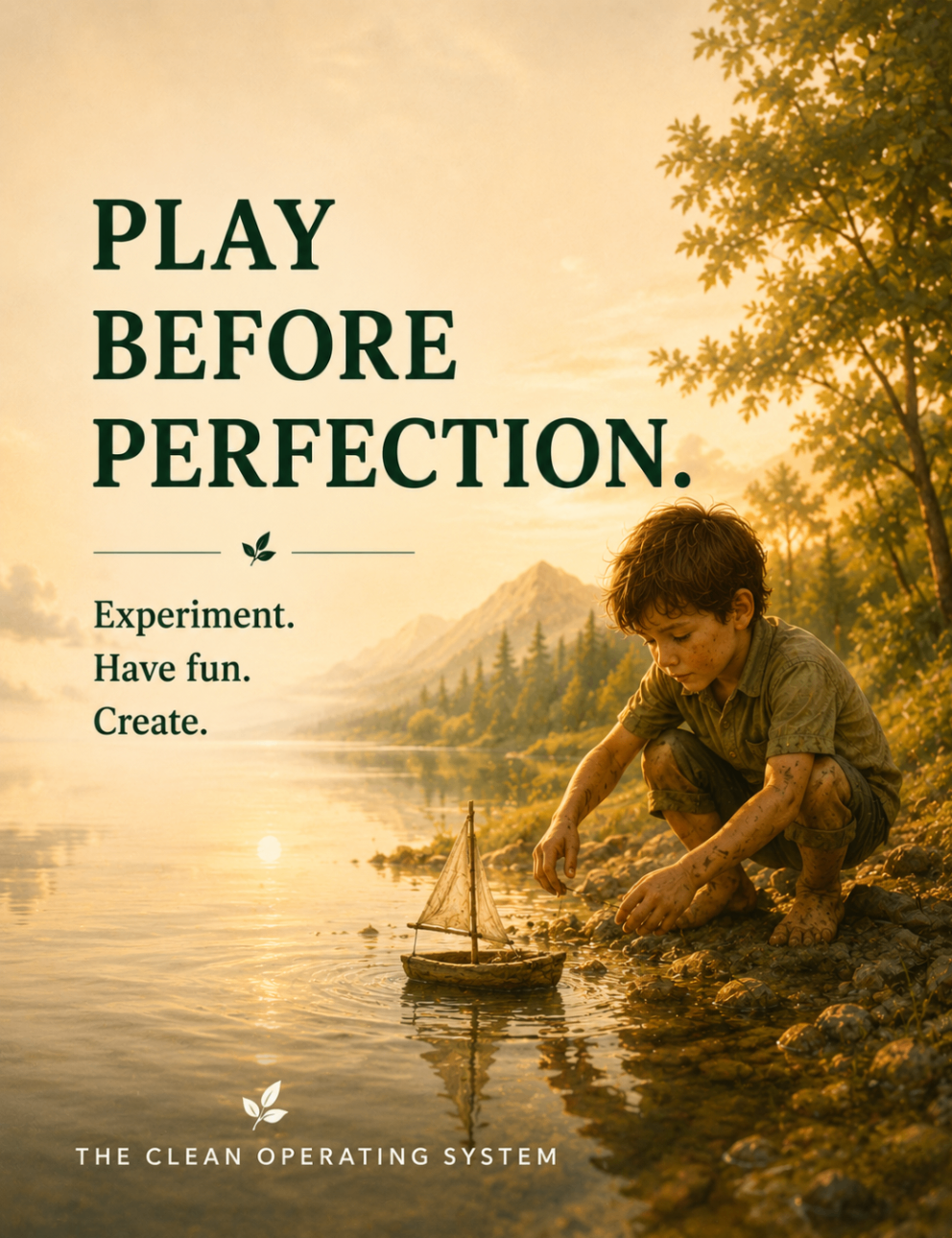 Play before perfection.