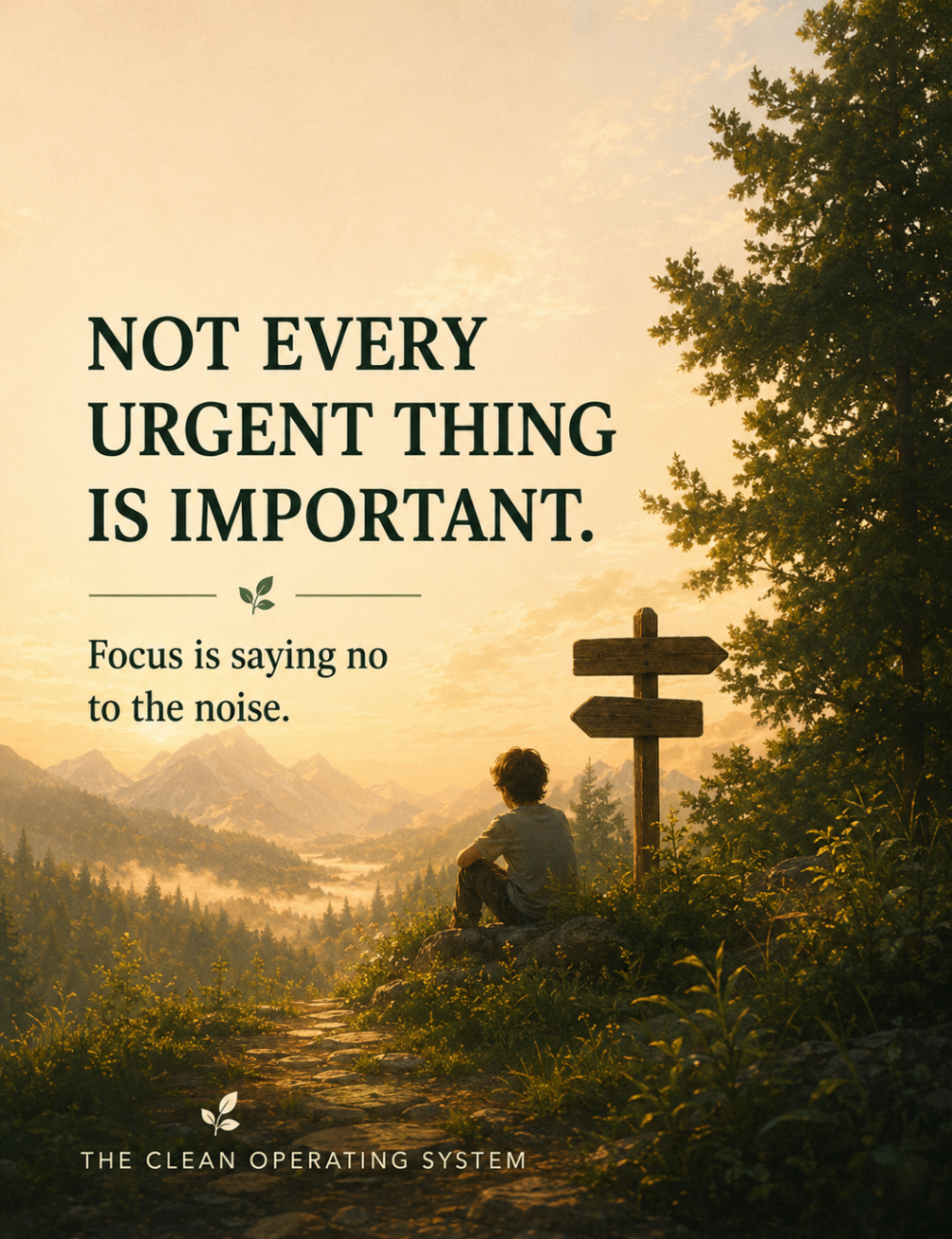 Not every urgent thing is important.